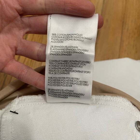 Women's White Maternity Shorts - Picture 8 of 9